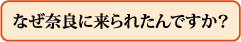なぜ奈良に来られたんですか?