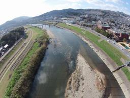 大和川 三郷町 ドローン空撮