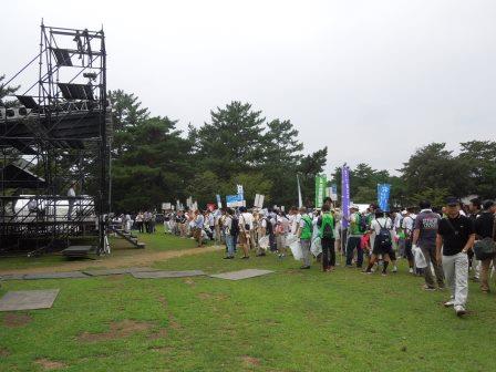 Aコース出発式の様子