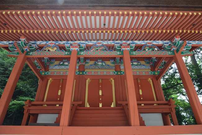 高鴨神社攝社東神社本殿 正面彩色詳細