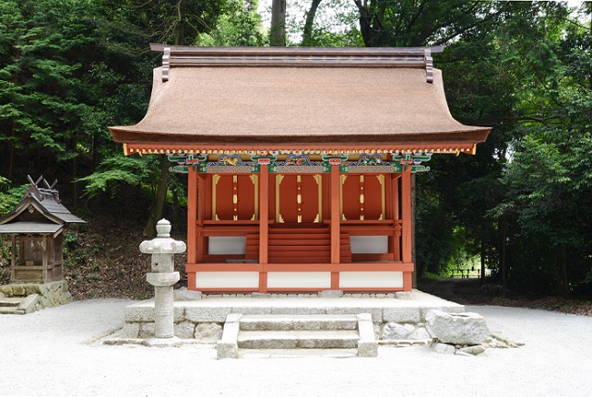 高鴨神社攝社東神社本殿 正面全景
