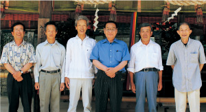 保存会の皆さん（奥本さん、森本さん、福西さん、大石本さん、塚本さん、田島さん）