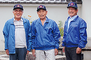 今井町防災会(橿原市)古林さん、的場さん、杉村会長