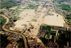 昭和57年大和川大水害(田原本町)