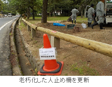 老朽柵の修繕