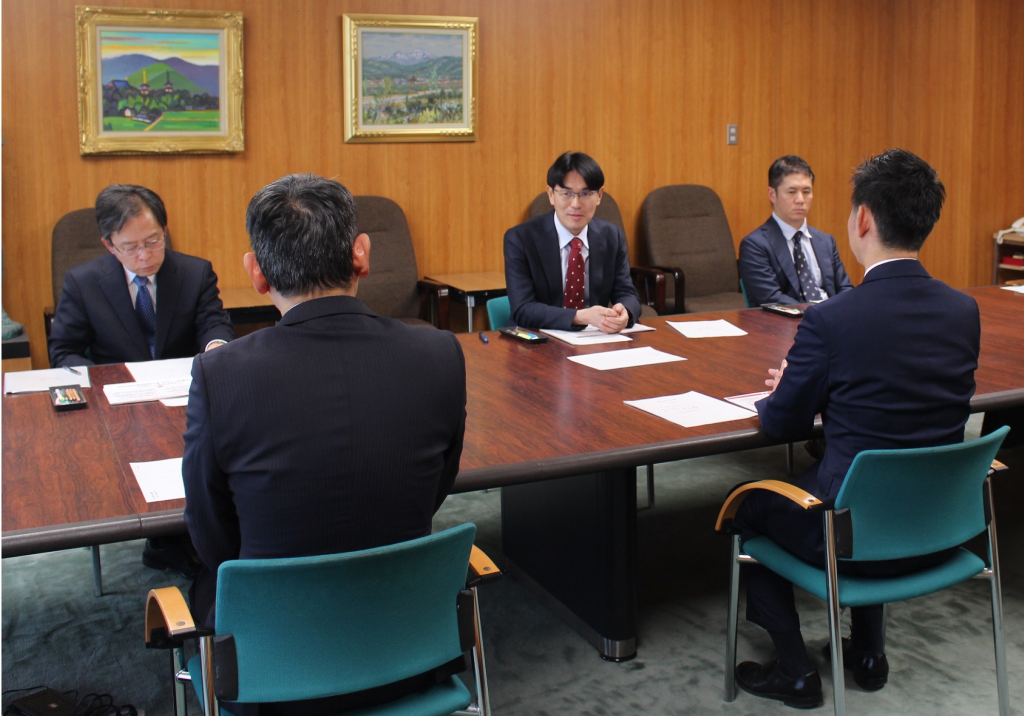 知事と三宅町長による協議
