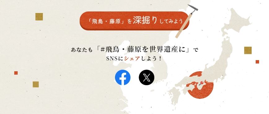SNSシェア/豆知識表示機能